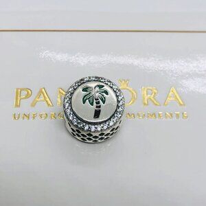 🌞📖Pandora Palm Tree Charm S925 Silver with box